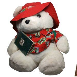 1993 Dayton Hudson Santa Bear Marshall Fields Traveler Teddy Bear Vintage Xmas 2